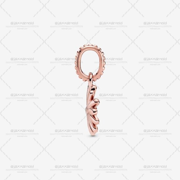 Pandora Daisy plated dangle with clear cubic zirconia and shaded pink enamel! - Picture 2 of 6